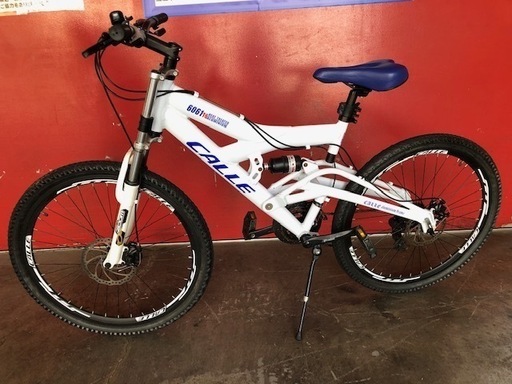 アルミフレーム MTB フルサスペンション CALLE 6061T6【江戸川区内送料無料】7段変速