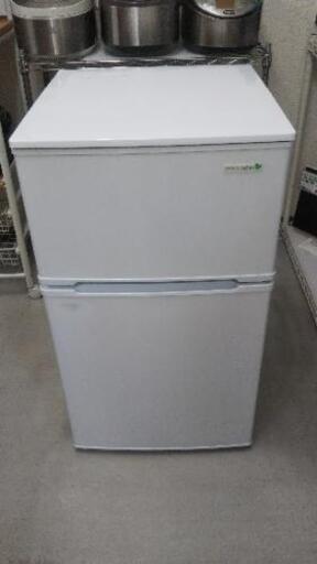 【リサイクルサービス八光　田上店　安心の3か月保証　旧鹿児島市内配達・設置無料】HERBRelax　YRZ-C09B1　ヤマダ電機オリジナル　直冷式冷蔵庫　(90L) 2019年製