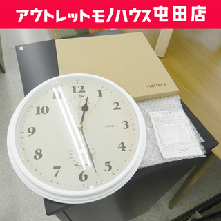 壁掛け時計 温湿度計付き ウォールクロック リムレックス W-6...