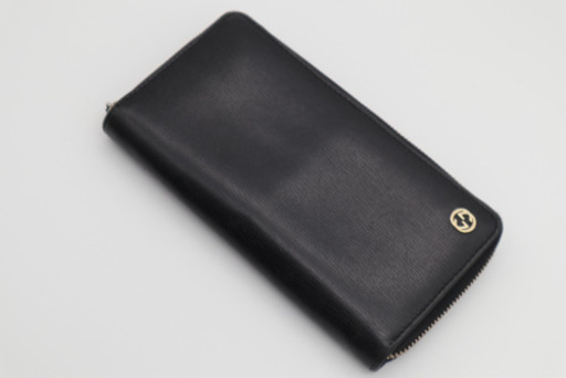 《GUCCI/インターロッキングG》ラウンドファスナー長財布 ABランク 美品