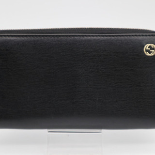 GUCCI/インターロッキングG》ラウンドファスナー長財布 ABランク 美品