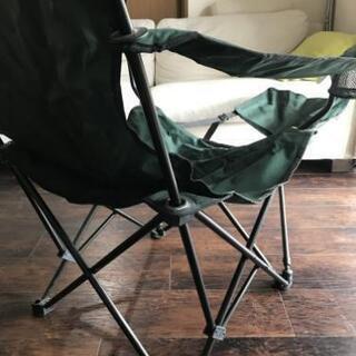 キャンプチェア　フットレスト付の画像
