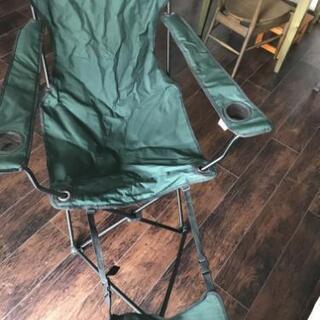 キャンプチェア　フットレスト付の画像