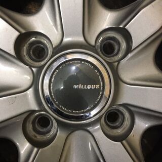 【DUNLOP ENASAVE EC300+ 165/65R14】夏 4本【MILLOUS 社外 14インチ 4.5J4HPCD100+45】ソリオ タンク ルーミー等　(VTH232) クレジットカード QR決済可能の画像