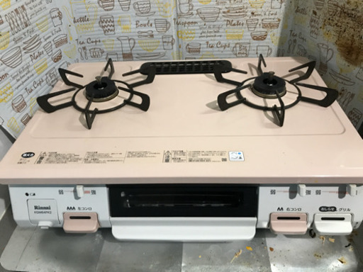 【取引先決定】【8/29 午前に取りに来て頂ける方限定】Rinnai グリル付ガステーブル（ガスコンロ）　説明書付