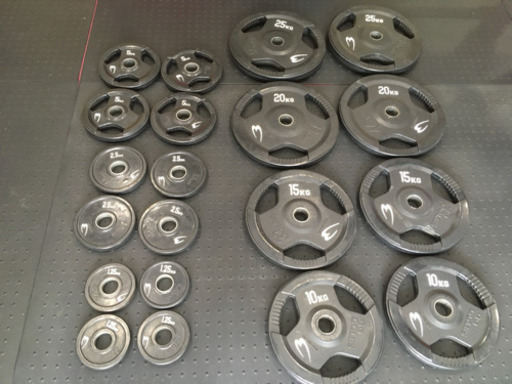 バーベル  プレート　ラバー　ダンベル　ジム　ボディメーカー