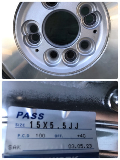 軽カー　アルミホイール  WORK Euro line 15インチ　5.5j