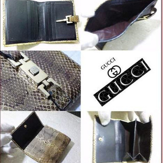 (商談済み)  希少⁉️グッチ蛇革二つ折り財布❣️早い者勝ち‼️の画像