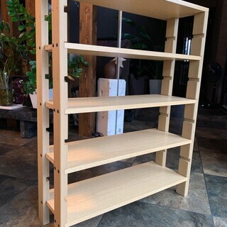 木製棚　左右70x天地91x奥行25cm