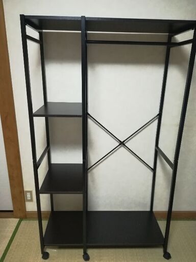 値下げ　ハンガーラック　ワードロープ　幅90cm　ブラウン
