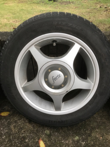 155/65R13　ｱﾙﾐ＋ｽﾀｯﾄﾞﾚｽ