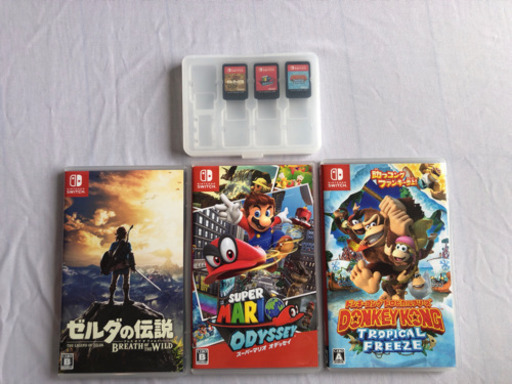 任天堂Switch(スイッチ)、ソフト3本、プロコン