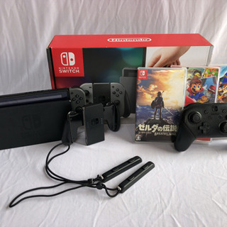 任天堂Switch(スイッチ)、ソフト3本、プロコン