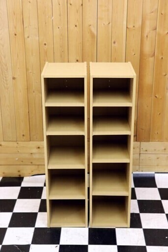 スリムカラーボックス　225×300×880　2点セット　住まい　家具　収納