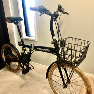 折り畳み自転車 ミニベロ かご付き 自転車 6段ギア