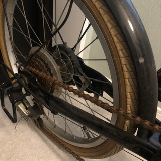 折り畳み自転車 ミニベロ かご付き 自転車 6段ギアの画像