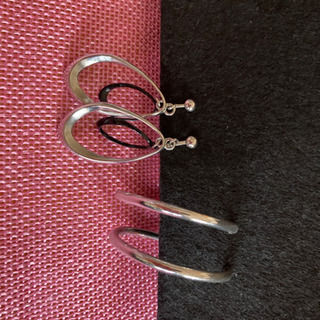 シルバー系イヤリング（2セット）