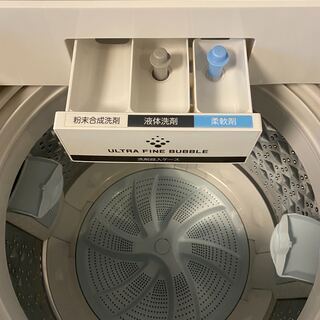 美品、全自動洗濯機10kg、TOSHIBA/ZABOON、ウルトラファインバブル洗浄搭載、AW-10SD6（W)