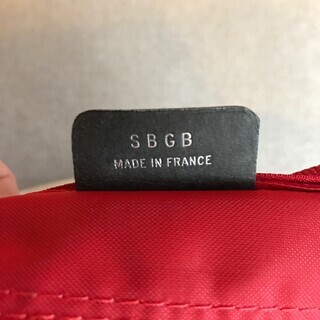 中古品　ランセル　LANCEL ボストンバッグ　made in france レッド×ブラウン 手渡しにての画像
