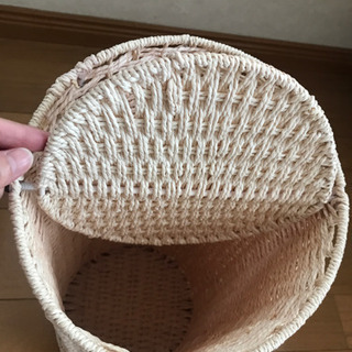 ★【お取引決定】籐籠　ゴミ箱　蓋付きダストボックスの画像