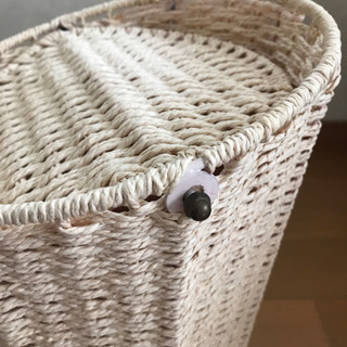 ★【お取引決定】籐籠　ゴミ箱　蓋付きダストボックスの画像