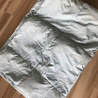 夏物羽毛布団　水色
