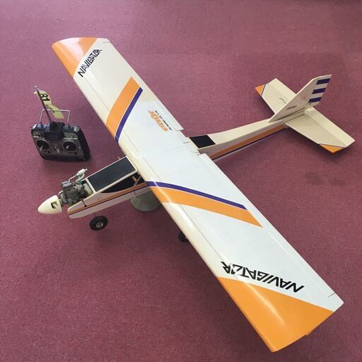 長野市三輪/善光寺下駅　NAVIGATAR PILOT OK MODEL 飛行機 エンジン機 Surpass 26 / パーツ NES-511 / リモコン Futaba FP-T VH　引き取り限定