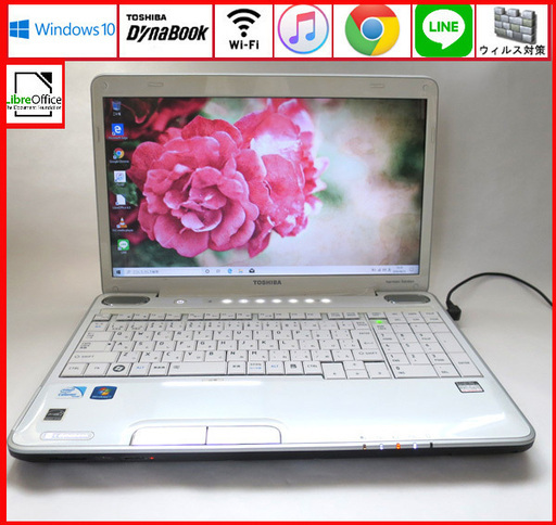 NEC メモリ4GB HDD500GB ノートパソコン/wifi/リュクスホワイト/東芝