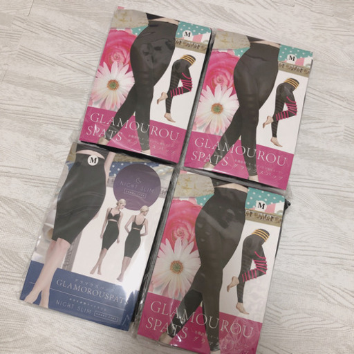 グラマラスパッツ正規品 Mサイズ ナイトスパッツ 4点セット 着圧 骨盤矯正