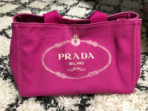 《受け渡しが決まりました》PRADA プラダ　キャンバストートバッグ　ピンク　※本物です！