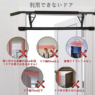 【自宅トレーニング】【ドアがあるだけで懸垂ができる】懸垂バー　ドア用　懸垂マシンの画像