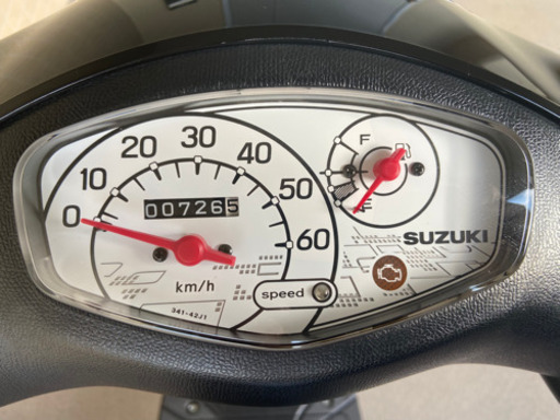 走行少★SUZUKI★レッツ（LET'S）★ブラック 原付 50ccスクーター 走行距離730km 現行モデル★自賠責付(令和4年2月)