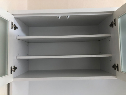 【最終値下げ】展示品 ほぼ未使用 キッチンボード　食器棚　ホワイト