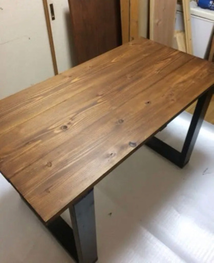 超お買い得 120cm×62cm 無垢材を使ったヴィンテージ調ダイニングテーブル 近場配送無料☆
