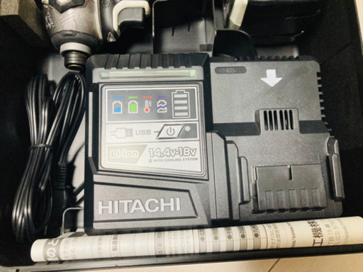 HiKOKI(ハイコーキ) 旧日立工機 14.4V コードレスインパクトドライバ スピーディホワイト WH14DDL2