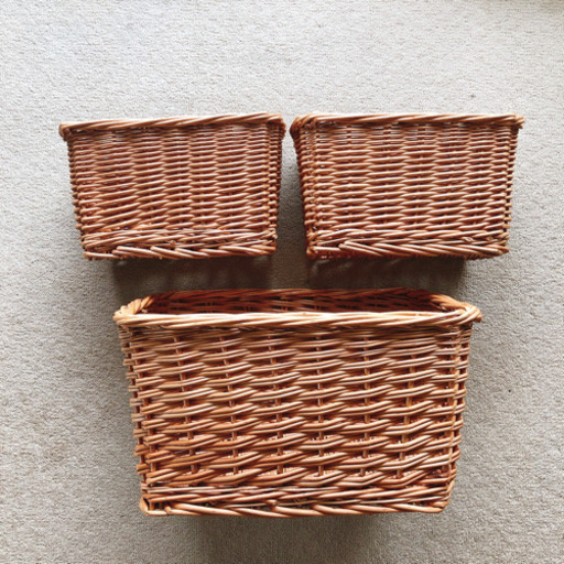 しっかりしたカゴのセット　3つセット　美品