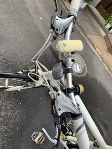 【決定】Life stlye Bike クロスバイク　軽量　中古　ホワイト