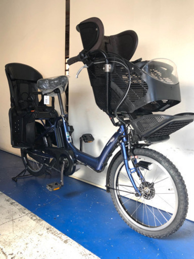 ヤマハ　パスキッスミニ　20インチ 3人乗り 8.7ah 紺色　電動自転車　電動アシスト