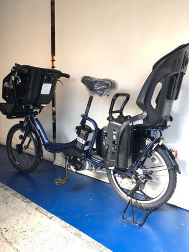 ヤマハ　パスキッスミニ　20インチ 3人乗り 8.7ah 紺色　電動自転車　電動アシスト