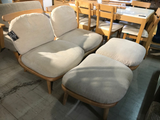 JF00803 2人がけソファ オットマン×2