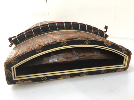 特価品！◆和琴◆13弦琴 和楽器 蒔絵あり 全長178cm カバー付き