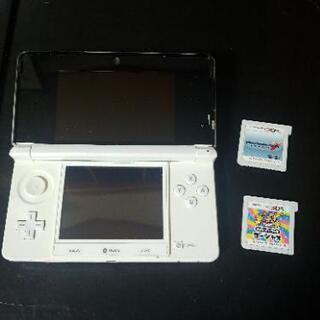 （取引中）3DS（ホワイト、ペンなし）メイドインワリオ・マリオカート７（少し値下げします）の画像