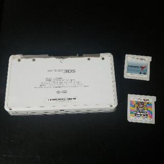 （取引中）3DS（ホワイト、ペンなし）メイドインワリオ・マリオカート７（少し値下げします）の画像