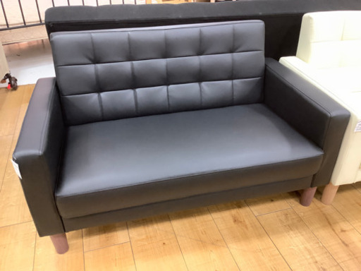 2人掛けソファ　アーバン通商　ブラック【トレジャーファクトリー南柏】