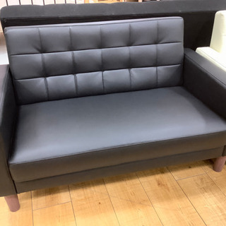 【美品】アーバン通商　2人掛けモダンソファ ブラック 2人掛けソファ アーバン通商 ブラック【トレジャーファクトリー南柏】