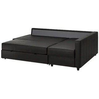 IKEA FRIHETEN フリーヘーテン ソファベッド 合皮 ブラック