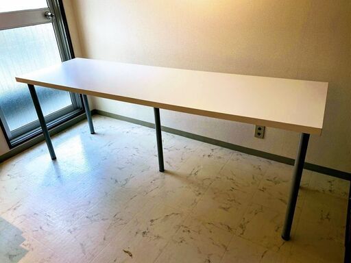 200cm 組み立て長机 IKEA LINNMON（リンモン）
