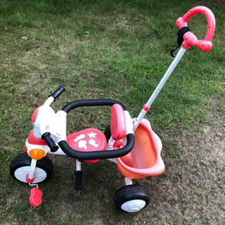 三輪車 手押し棒ハンドル付き　さんりんしゃ