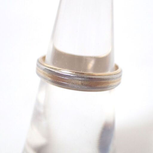 E369 ジュエリーマキ K18 Pt850リング 2.7g 10号