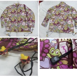 ▶ヒステリックグラマーミニ リバーシブルブルゾン キッズ 130㎝ 総柄ピンク系×イエロー hystericglamour mini ヒスミニ アウター ジャンパー ペイペイ対応 札幌市西区西野の画像